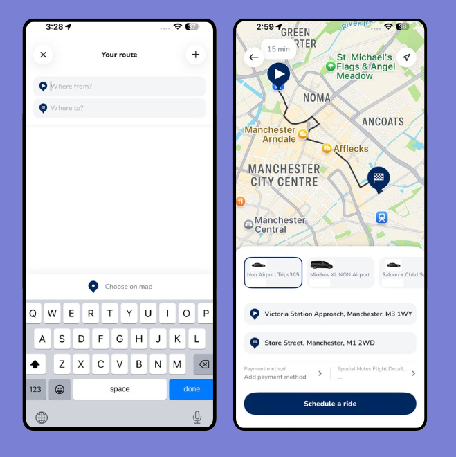 Manchester Airport Trips App Preview