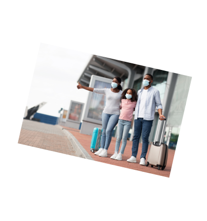 MAT App Family waiting for taxi
